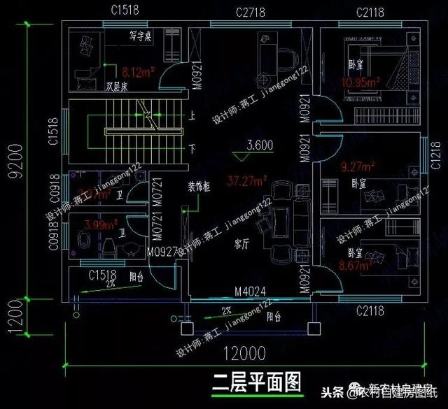 6套140平以內(nèi)的農(nóng)村三層別墅設(shè)計圖，戶型趕緊選好了，明年就開工建房吧。