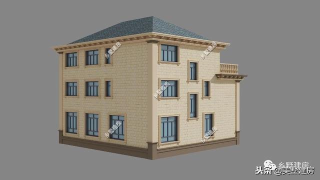 占地223平的農(nóng)村三層歐式大別墅設(shè)計(jì)圖，精美的構(gòu)件和裝飾，中式和歐式完美的結(jié)合，大氣與實(shí)用于一體