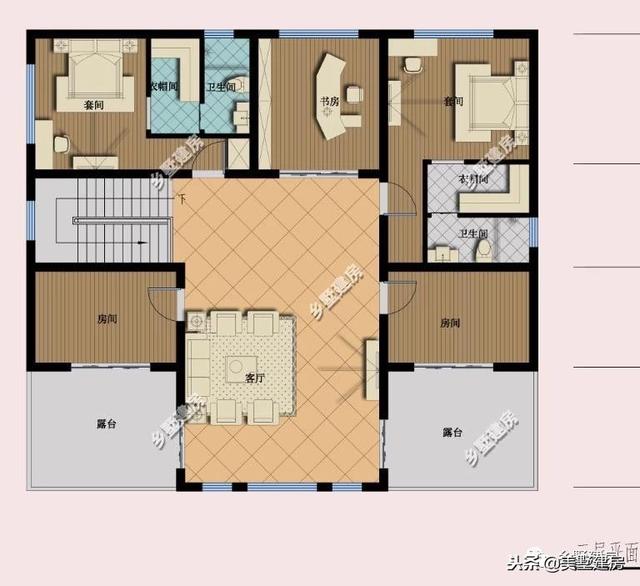 占地223平的農(nóng)村三層歐式大別墅設(shè)計(jì)圖，精美的構(gòu)件和裝飾，中式和歐式完美的結(jié)合，大氣與實(shí)用于一體