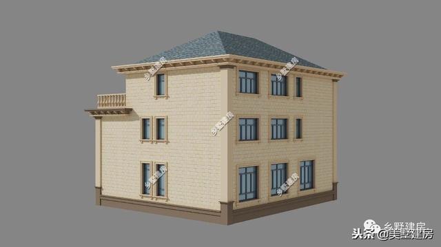 占地223平的農(nóng)村三層歐式大別墅設(shè)計(jì)圖，精美的構(gòu)件和裝飾，中式和歐式完美的結(jié)合，大氣與實(shí)用于一體