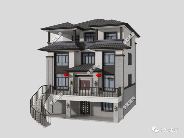 四層經(jīng)典中式別墅設(shè)計(jì)圖，新老元素的混合搭配很漂亮，不比歐式差