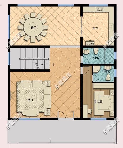 四層經(jīng)典中式別墅設(shè)計(jì)圖，新老元素的混合搭配很漂亮，不比歐式差