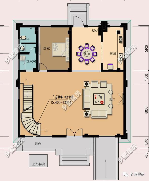 帶超大車(chē)庫(kù)和挑空客廳的四層別墅設(shè)計(jì)圖，別墅精致更實(shí)用，不比城里的別墅差