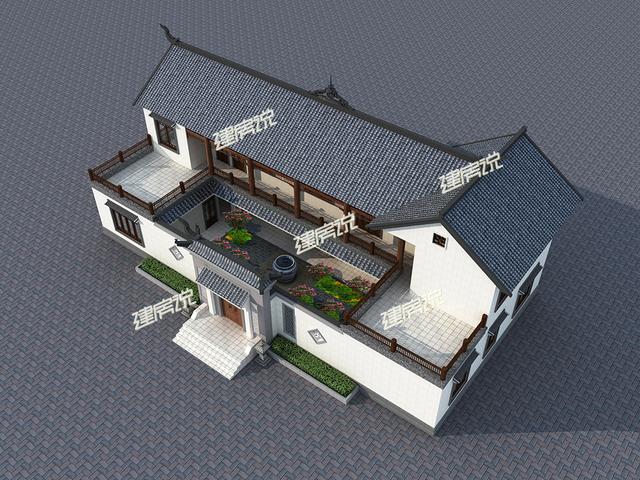 經(jīng)典二層徽派四合院，在村里建一棟，鄰居看了天天來(lái)串門！