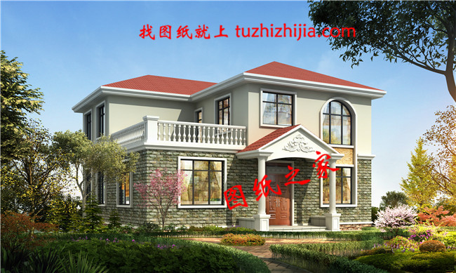 12×12米農(nóng)村二層經(jīng)濟型自建房設計圖，設計了6間臥室