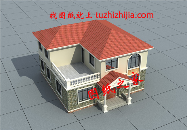 12×12米農(nóng)村二層經(jīng)濟型自建房設計圖，設計了6間臥室