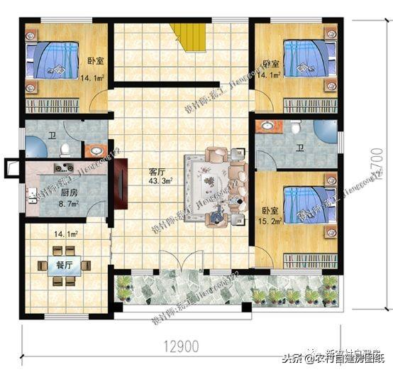 5棟建房尺寸小的一層自建房，設(shè)計(jì)合理，實(shí)用經(jīng)濟(jì)，養(yǎng)老最合適不過(guò)了！
