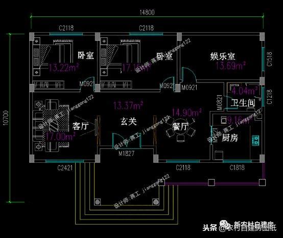 5棟建房尺寸小的一層自建房，設(shè)計(jì)合理，實(shí)用經(jīng)濟(jì)，養(yǎng)老最合適不過(guò)了！