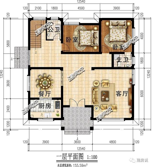 經(jīng)濟實用的二層小樓設計圖，30萬在農(nóng)村蓋起，不要錯過這個好戶型了