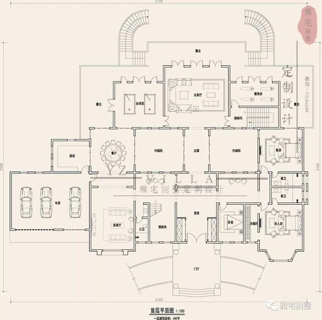 帶半地下室的二層復(fù)式樓房設(shè)計圖，對稱設(shè)計，舒適享受鄉(xiāng)村生活