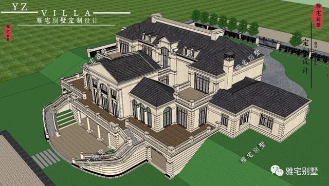 帶半地下室的二層復(fù)式樓房設(shè)計圖，對稱設(shè)計，舒適享受鄉(xiāng)村生活