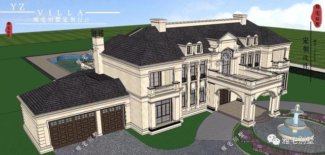 帶半地下室的二層復(fù)式樓房設(shè)計圖，對稱設(shè)計，舒適享受鄉(xiāng)村生活