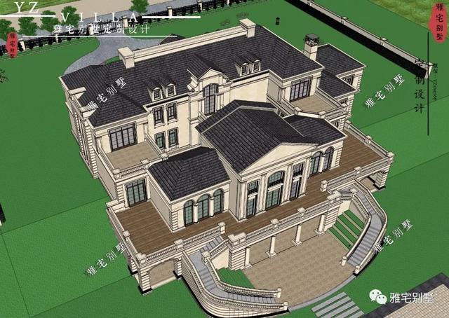 帶半地下室的二層復(fù)式樓房設(shè)計圖，對稱設(shè)計，舒適享受鄉(xiāng)村生活