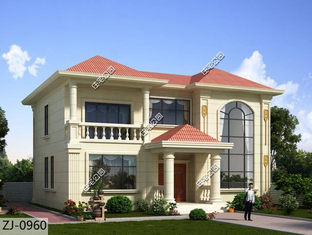 占地156平的二層自建房，占地尺寸適中，外觀精美，造價實惠。