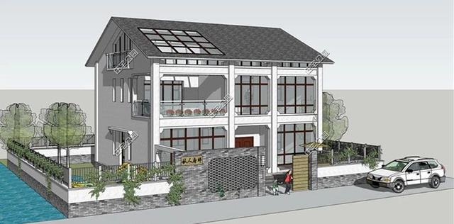 三層中式養(yǎng)老小別墅設(shè)計(jì)圖，62萬(wàn)交給專(zhuān)業(yè)施工隊(duì)，帶施工圖和效果圖。