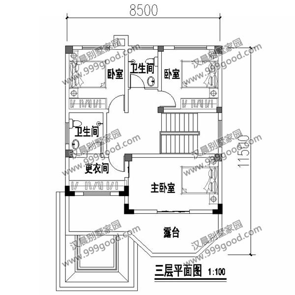 占地117平的三層別墅設(shè)計(jì)圖，帶車(chē)庫(kù)，帶實(shí)景效果圖，小戶型中的精品！