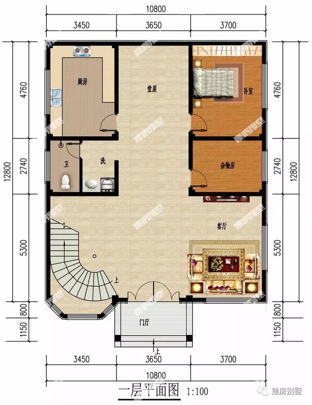 兩棟帶空中涼亭的四層樓房設(shè)計圖，既方便看風(fēng)景，又很漂亮。