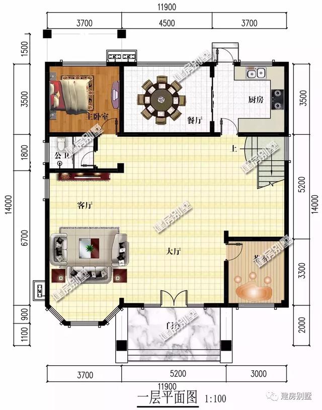 兩棟帶空中涼亭的四層樓房設(shè)計圖，既方便看風(fēng)景，又很漂亮。