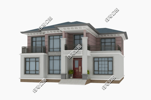 占地173平的新農(nóng)村二層別墅設(shè)計圖，帶有7間臥室，一定能滿足大家的居住需求。