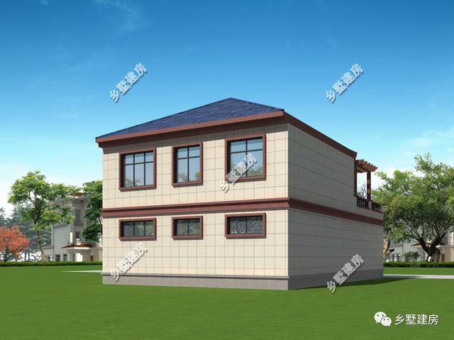 162平二層農(nóng)村別墅，既美觀又大方，帶車庫和大露臺的設(shè)計(jì)，建上一棟絕對面子十足！