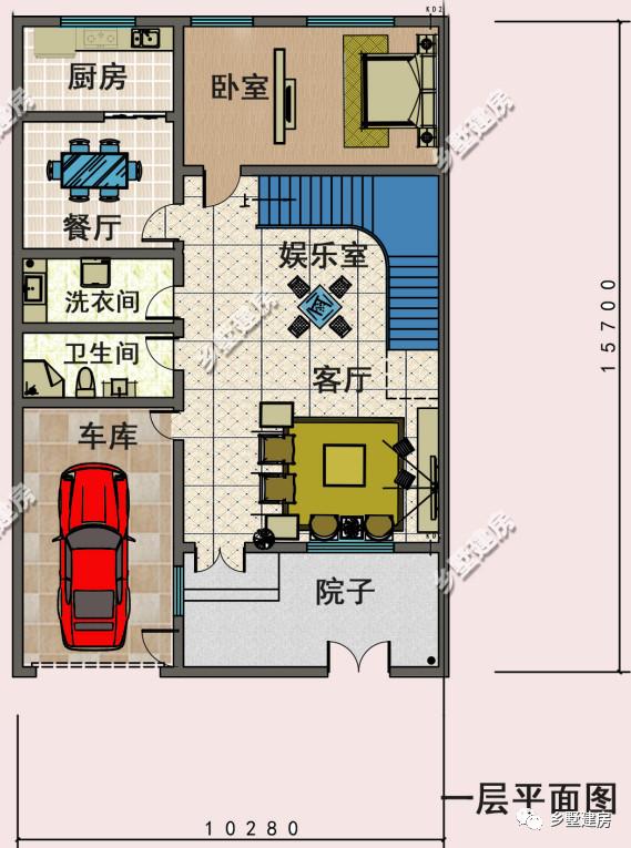 162平二層農(nóng)村別墅，既美觀又大方，帶車庫和大露臺的設(shè)計(jì)，建上一棟絕對面子十足！