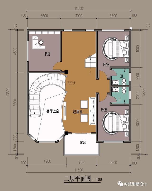 三層高檔別墅設(shè)計圖，造型宏偉高大，臥室多，享受悠閑精致的鄉(xiāng)村生活