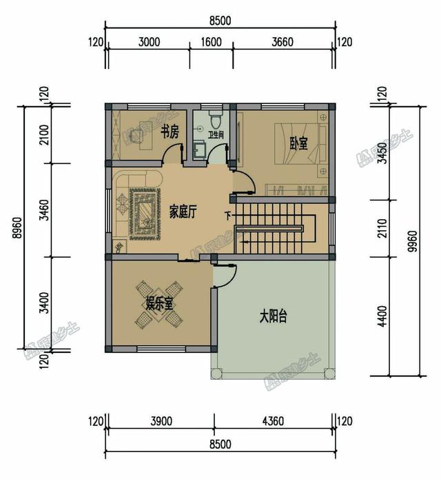 9x12米三層歐式別墅設(shè)計(jì)圖，外觀清新時(shí)尚，兩個(gè)大露臺(tái)設(shè)計(jì)，享受鄉(xiāng)村自然生活。