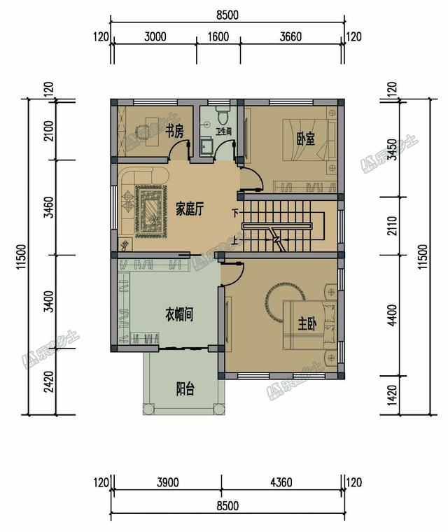 9x12米三層歐式別墅設(shè)計(jì)圖，外觀清新時(shí)尚，兩個(gè)大露臺(tái)設(shè)計(jì)，享受鄉(xiāng)村自然生活。