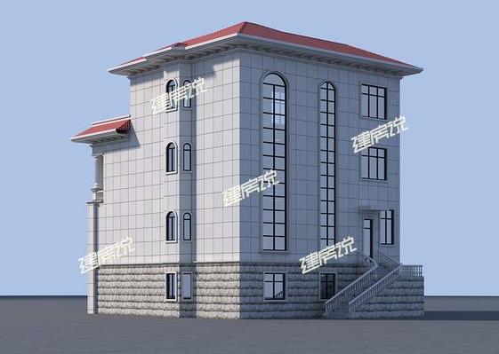 帶架空層的三層別墅設(shè)計圖，占地雖小，卻豪氣沖天，耐看！