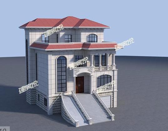 帶架空層的三層別墅設(shè)計圖，占地雖小，卻豪氣沖天，耐看！