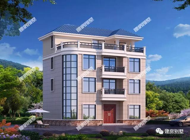 兩棟開間13米的四層農(nóng)村自建房，第二棟帶涼亭，第二棟帶架空層，建哪一棟都足夠讓人羨慕