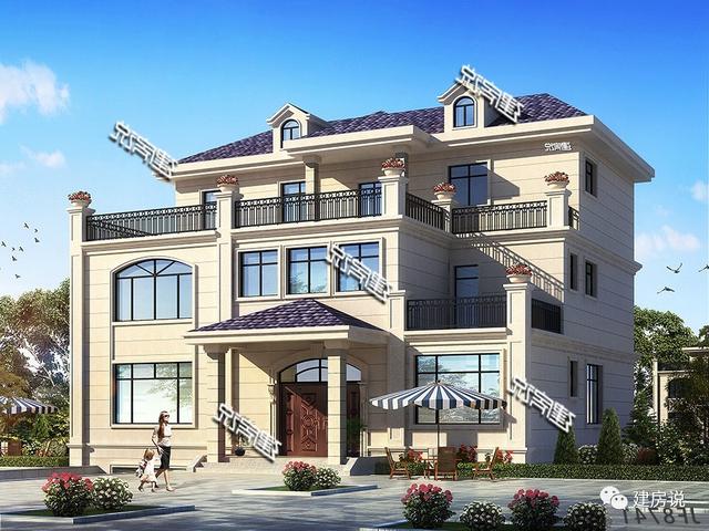 三層經(jīng)典歐式別墅設(shè)計(jì)圖，戶型方正，特別是室內(nèi)布局，我給100分都不嫌多