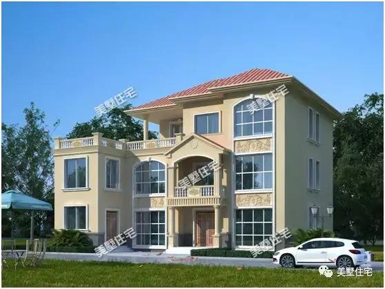 10間臥室的三層別墅設計圖，挑高客廳體面大方，可宿可出租