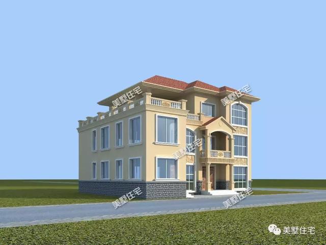 10間臥室的三層別墅設計圖，挑高客廳體面大方，可宿可出租