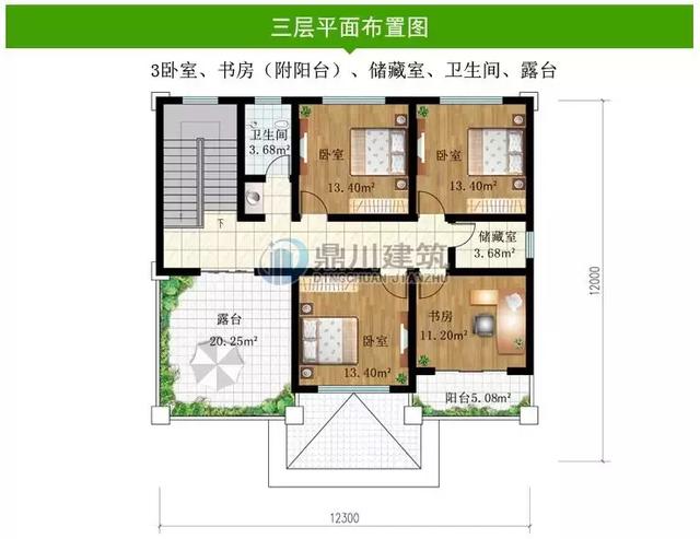 氣派又精致鄉(xiāng)村別墅設(shè)計(jì)圖，三層大氣美觀，農(nóng)村建好回頭率超高