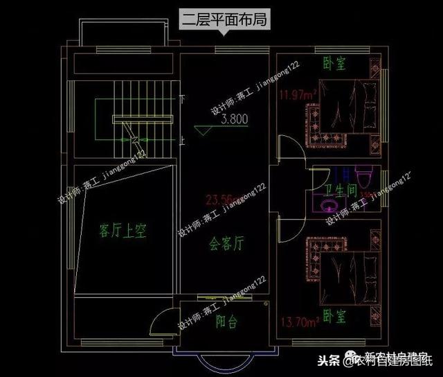 小戶型鄉(xiāng)村別墅設(shè)計圖紙，3款三層4款二層，面積都不超過100平