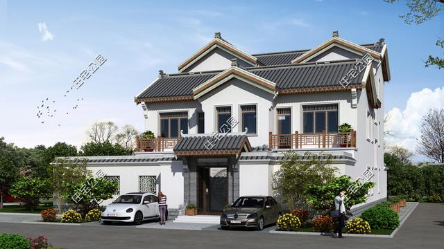 中式合院才是建房首選，13×16米雙庭院戶型設計圖，打造愜意鄉(xiāng)村生活