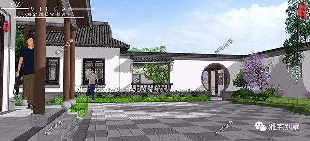 兩層唯美新中式別墅設計圖推薦，錯落有致，盡顯江南小情調(diào)