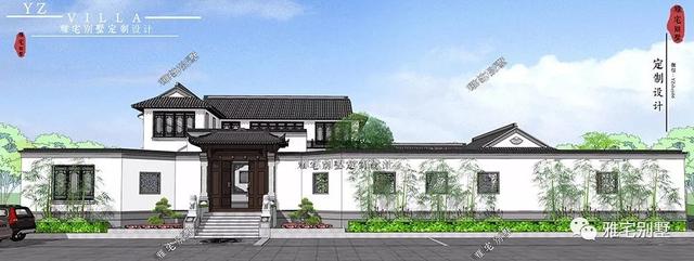 兩層唯美新中式別墅設計圖推薦，錯落有致，盡顯江南小情調(diào)