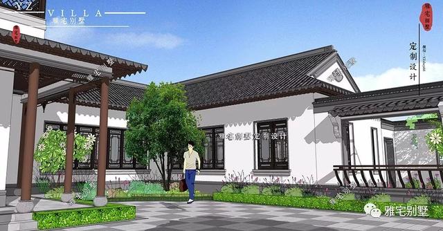 兩層唯美新中式別墅設計圖推薦，錯落有致，盡顯江南小情調(diào)