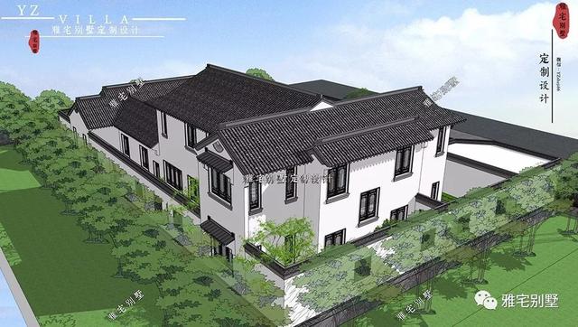 兩層唯美新中式別墅設計圖推薦，錯落有致，盡顯江南小情調(diào)