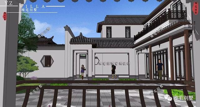 兩層唯美新中式別墅設計圖推薦，錯落有致，盡顯江南小情調(diào)