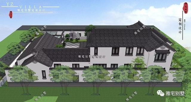 兩層唯美新中式別墅設計圖推薦，錯落有致，盡顯江南小情調(diào)