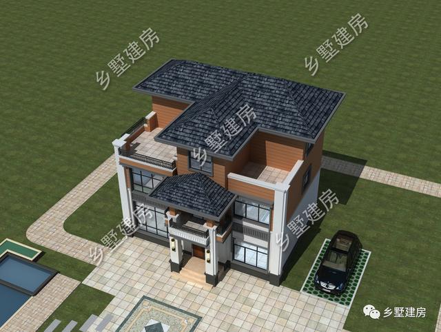 這款12X9米的小別墅設(shè)計(jì)圖實(shí)在太美了！茶室+雙露臺(tái)完美設(shè)計(jì)！