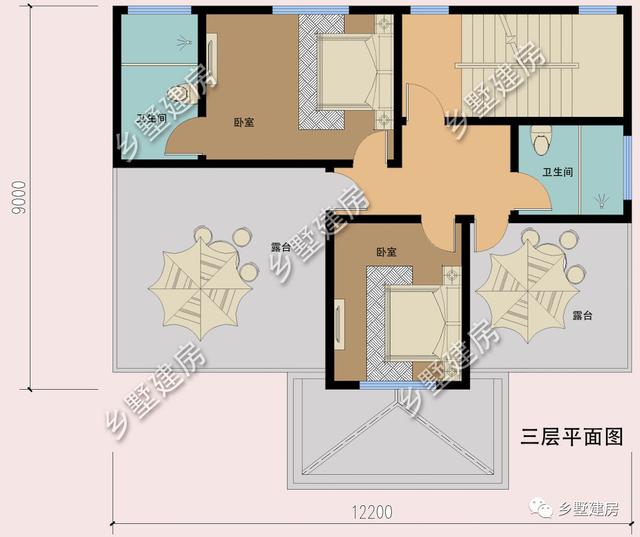 這款12X9米的小別墅設(shè)計(jì)圖實(shí)在太美了！茶室+雙露臺(tái)完美設(shè)計(jì)！