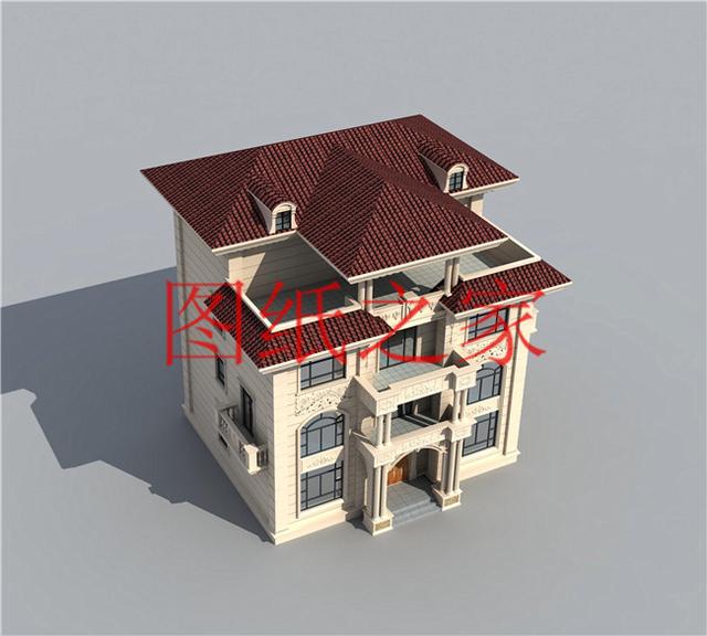 13.8X12.5米的四層別墅設(shè)計圖，170平大戶型，美觀奢華、氣勢恢宏！