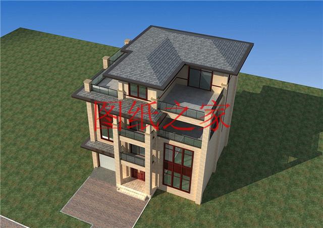 13.8X12.5米的四層別墅設(shè)計圖，170平大戶型，美觀奢華、氣勢恢宏！