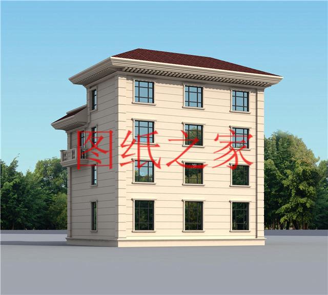 13.8X12.5米的四層別墅設(shè)計圖，170平大戶型，美觀奢華、氣勢恢宏！