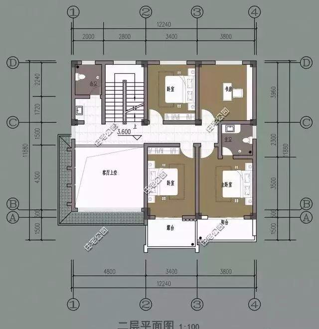 湖北農(nóng)村40萬自建2層框架別墅設(shè)計圖，包工價240每平。