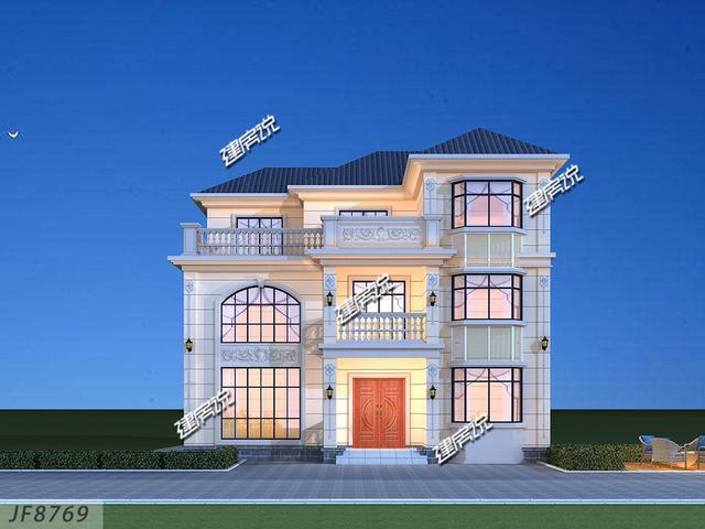 漂亮歐式別墅設(shè)計(jì)圖推薦，帶車庫(kù)雙廚房，媳婦父母都很滿意的戶型！